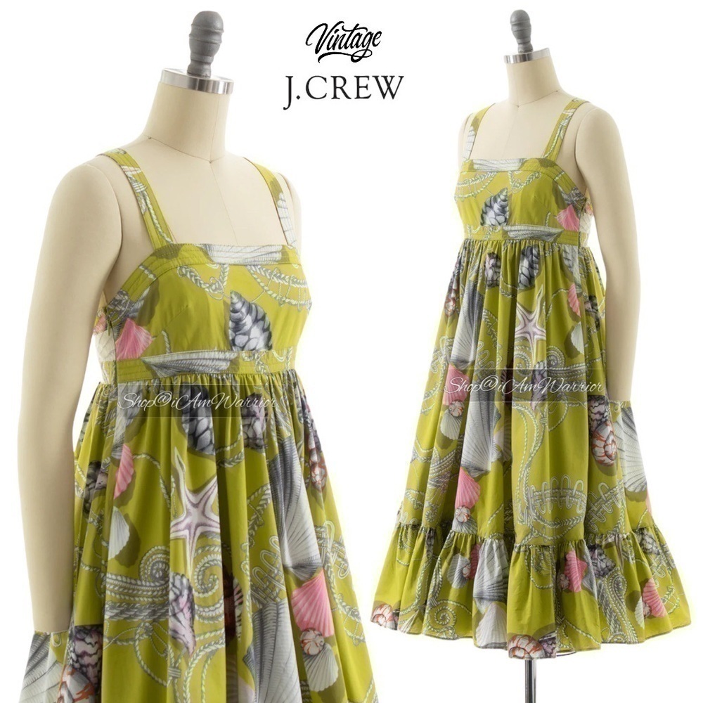 J.Crew Collection green nautical shell โTalithaโ style dress *shop@iamwarrior - Picture 7 of 17